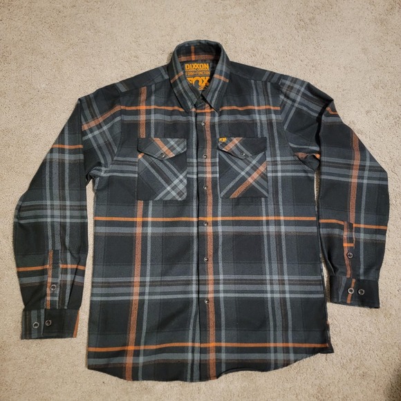 DIXXON Flannel Mens Medium Fox Racing Collaboration Snap Buttons Long Sleeve - Picture 2 of 7